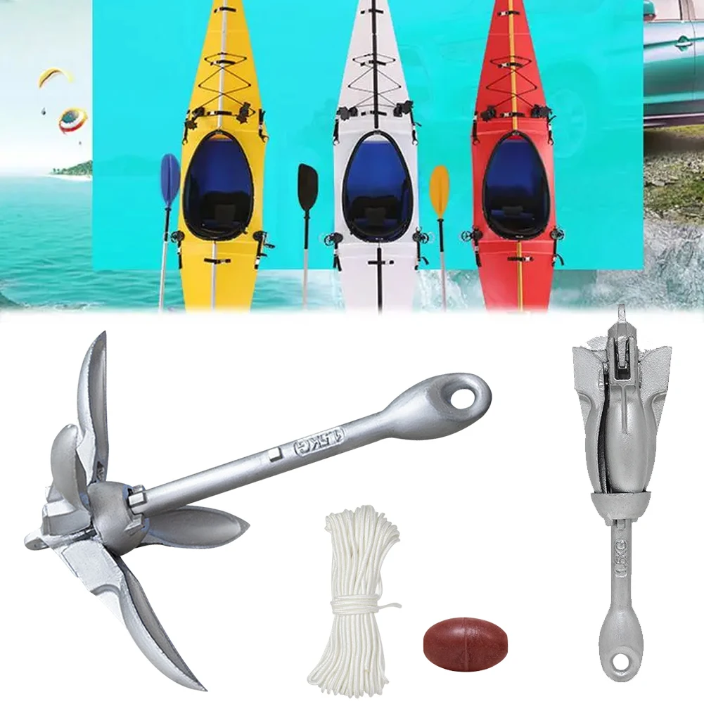 Âncora dobrável de aço inoxidá - Fishing Kayak Rod Holder avaliação e preço